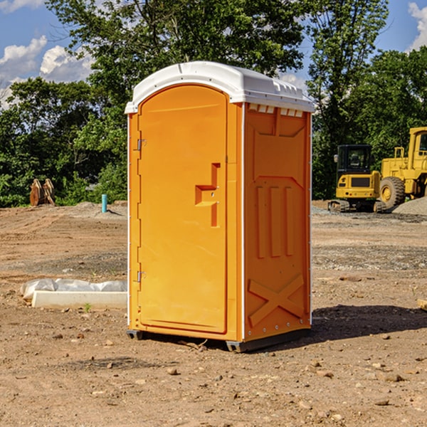 how often are the porta potties cleaned and serviced during a rental period in Albrightsville